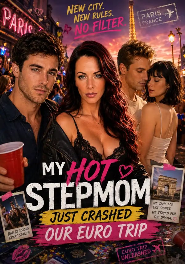 My Hot Stepmom Just Crashed Our Euro Trip Candy Shorts poster with Holly Donovan